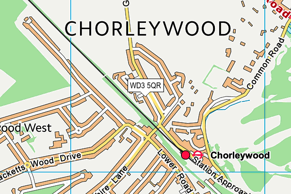 WD3 5QR map - OS VectorMap District (Ordnance Survey) WD3 5QR map - OS VectorMap District (Ordnance Survey)