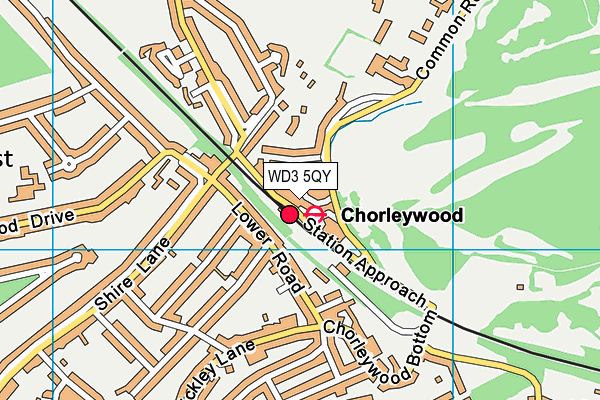 WD3 5QY map - OS VectorMap District (Ordnance Survey)