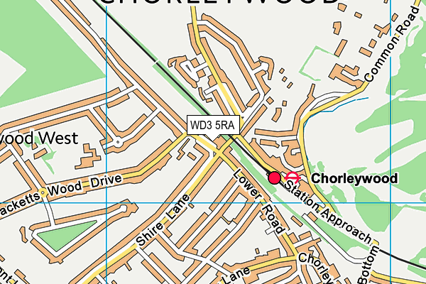 WD3 5RA map - OS VectorMap District (Ordnance Survey) WD3 5RA map - OS VectorMap District (Ordnance Survey)