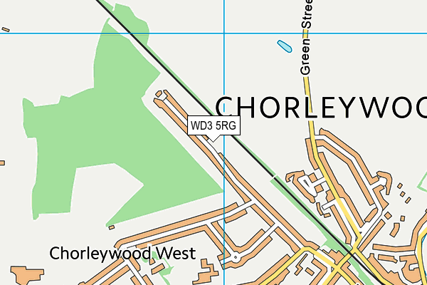 WD3 5RG map - OS VectorMap District (Ordnance Survey)