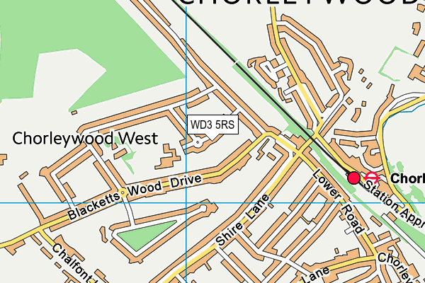 WD3 5RS map - OS VectorMap District (Ordnance Survey) WD3 5RS map - OS VectorMap District (Ordnance Survey)