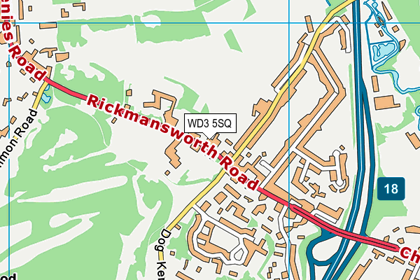 WD3 5SQ map - OS VectorMap District (Ordnance Survey) WD3 5SQ map - OS VectorMap District (Ordnance Survey)