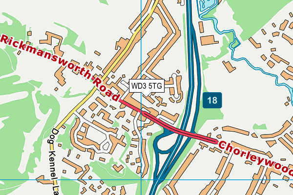 WD3 5TG map - OS VectorMap District (Ordnance Survey) WD3 5TG map - OS VectorMap District (Ordnance Survey)