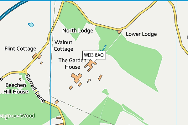 WD3 6AQ map - OS VectorMap District (Ordnance Survey)