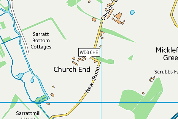 WD3 6HE map - OS VectorMap District (Ordnance Survey) WD3 6HE map - OS VectorMap District (Ordnance Survey)