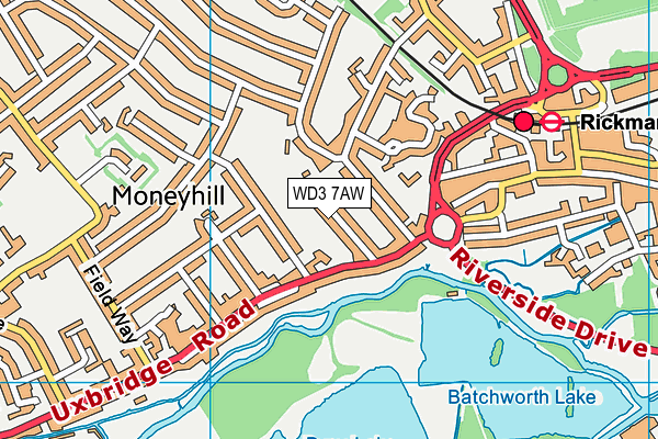 WD3 7AW map - OS VectorMap District (Ordnance Survey) WD3 7AW map - OS VectorMap District (Ordnance Survey)