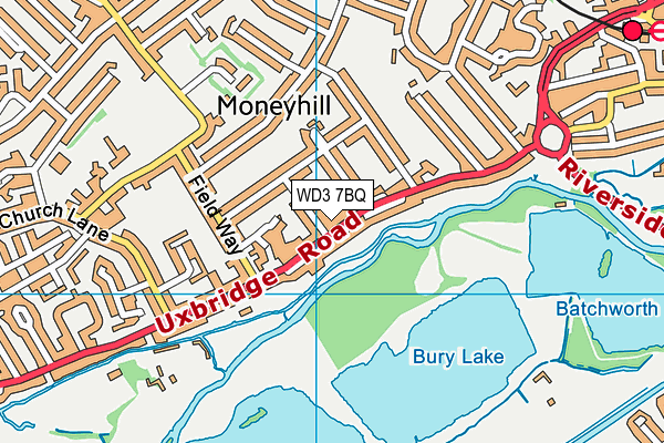 WD3 7BQ map - OS VectorMap District (Ordnance Survey) WD3 7BQ map - OS VectorMap District (Ordnance Survey)