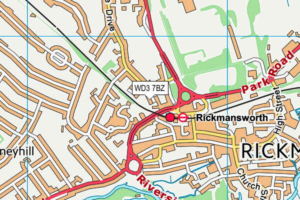WD3 7BZ map - OS VectorMap District (Ordnance Survey) WD3 7BZ map - OS VectorMap District (Ordnance Survey)
