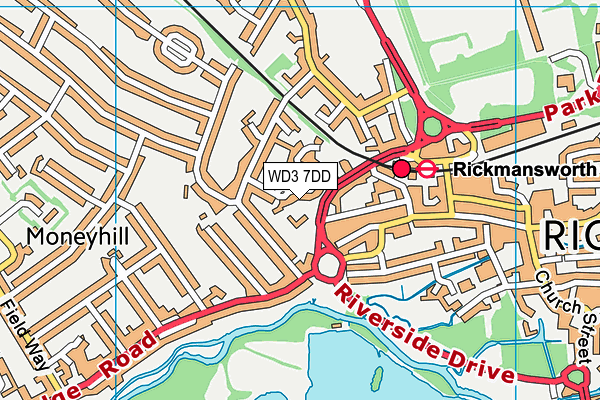 WD3 7DD map - OS VectorMap District (Ordnance Survey) WD3 7DD map - OS VectorMap District (Ordnance Survey)