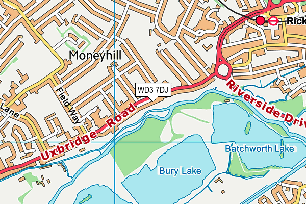 WD3 7DJ map - OS VectorMap District (Ordnance Survey) WD3 7DJ map - OS VectorMap District (Ordnance Survey)