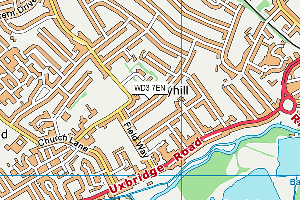 WD3 7EN map - OS VectorMap District (Ordnance Survey) WD3 7EN map - OS VectorMap District (Ordnance Survey)