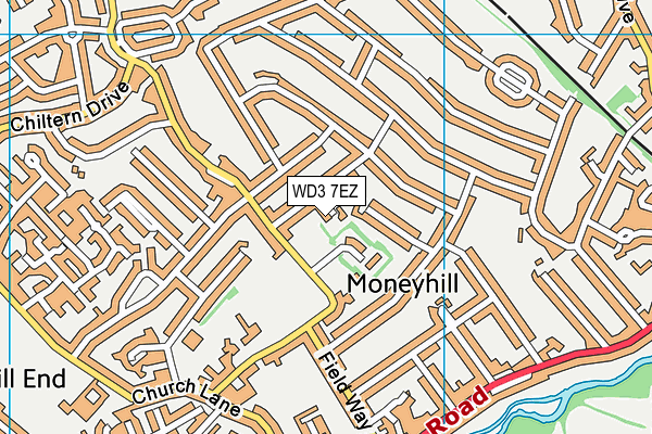 WD3 7EZ map - OS VectorMap District (Ordnance Survey) WD3 7EZ map - OS VectorMap District (Ordnance Survey)