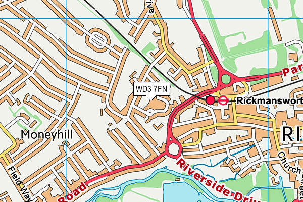 WD3 7FN map - OS VectorMap District (Ordnance Survey)