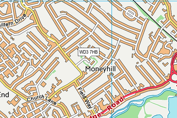 WD3 7HB map - OS VectorMap District (Ordnance Survey) WD3 7HB map - OS VectorMap District (Ordnance Survey)