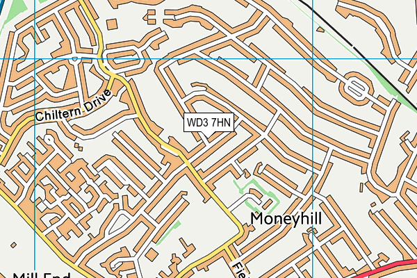 WD3 7HN map - OS VectorMap District (Ordnance Survey) WD3 7HN map - OS VectorMap District (Ordnance Survey)