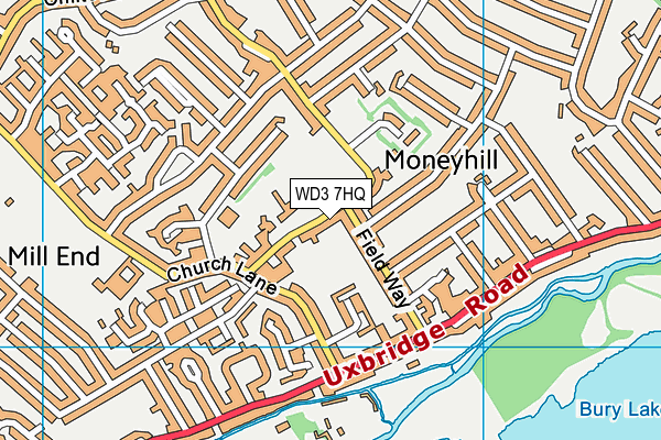 WD3 7HQ map - OS VectorMap District (Ordnance Survey) WD3 7HQ map - OS VectorMap District (Ordnance Survey)