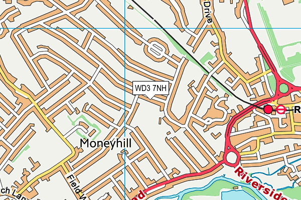 WD3 7NH map - OS VectorMap District (Ordnance Survey)