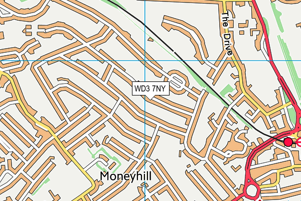 WD3 7NY map - OS VectorMap District (Ordnance Survey) WD3 7NY map - OS VectorMap District (Ordnance Survey)