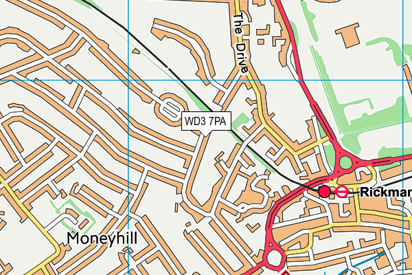 WD3 7PA map - OS VectorMap District (Ordnance Survey) WD3 7PA map - OS VectorMap District (Ordnance Survey)