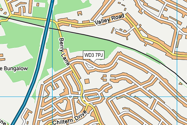 WD3 7PJ map - OS VectorMap District (Ordnance Survey) WD3 7PJ map - OS VectorMap District (Ordnance Survey)