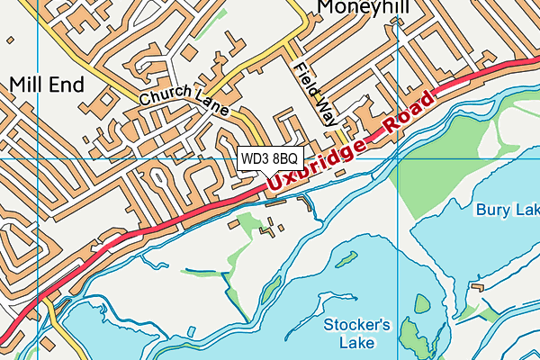WD3 8BQ map - OS VectorMap District (Ordnance Survey) WD3 8BQ map - OS VectorMap District (Ordnance Survey)