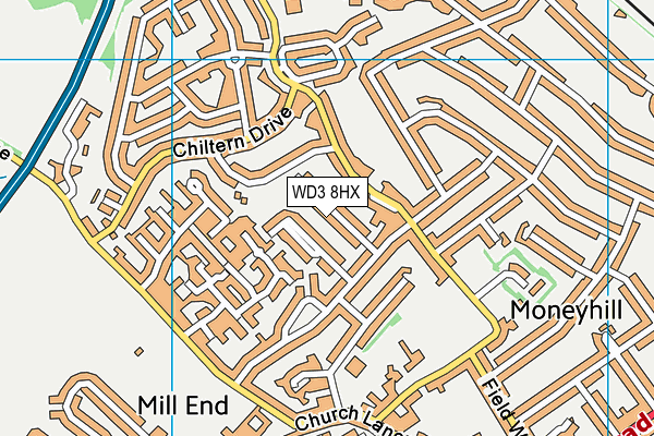WD3 8HX map - OS VectorMap District (Ordnance Survey) WD3 8HX map - OS VectorMap District (Ordnance Survey)