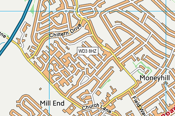 WD3 8HZ map - OS VectorMap District (Ordnance Survey) WD3 8HZ map - OS VectorMap District (Ordnance Survey)