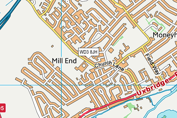 WD3 8JH map - OS VectorMap District (Ordnance Survey) WD3 8JH map - OS VectorMap District (Ordnance Survey)