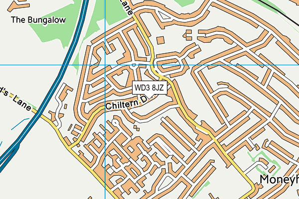 WD3 8JZ map - OS VectorMap District (Ordnance Survey) WD3 8JZ map - OS VectorMap District (Ordnance Survey)