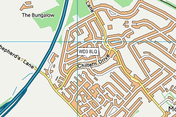 WD3 8LQ map - OS VectorMap District (Ordnance Survey) WD3 8LQ map - OS VectorMap District (Ordnance Survey)