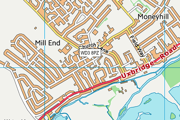 WD3 8PZ map - OS VectorMap District (Ordnance Survey) WD3 8PZ map - OS VectorMap District (Ordnance Survey)