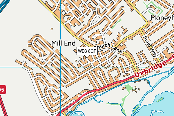 WD3 8QF map - OS VectorMap District (Ordnance Survey) WD3 8QF map - OS VectorMap District (Ordnance Survey)