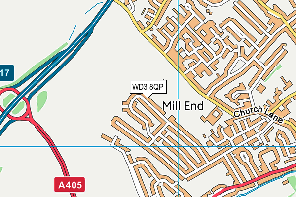 WD3 8QP map - OS VectorMap District (Ordnance Survey) WD3 8QP map - OS VectorMap District (Ordnance Survey)