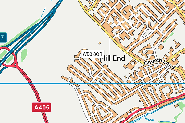 WD3 8QR map - OS VectorMap District (Ordnance Survey)