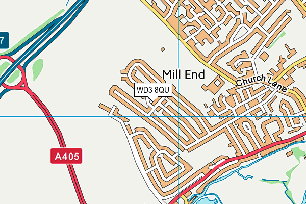 WD3 8QU map - OS VectorMap District (Ordnance Survey) WD3 8QU map - OS VectorMap District (Ordnance Survey)