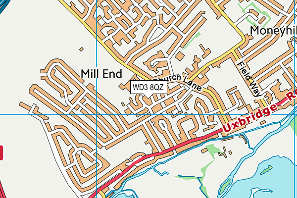 WD3 8QZ map - OS VectorMap District (Ordnance Survey) WD3 8QZ map - OS VectorMap District (Ordnance Survey)