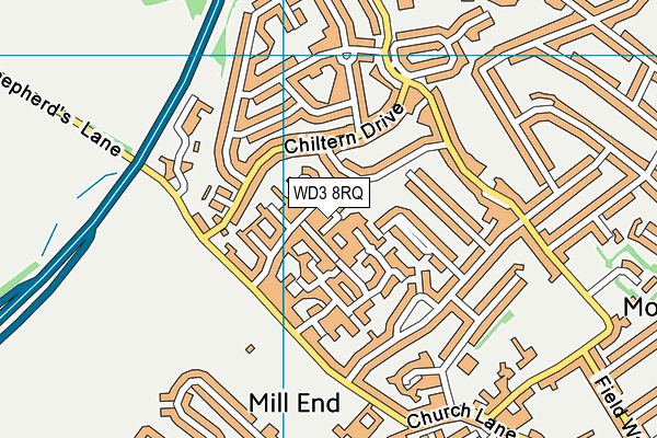 WD3 8RQ map - OS VectorMap District (Ordnance Survey) WD3 8RQ map - OS VectorMap District (Ordnance Survey)