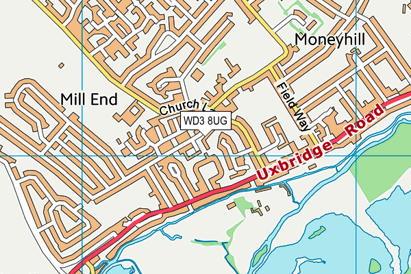 WD3 8UG map - OS VectorMap District (Ordnance Survey) WD3 8UG map - OS VectorMap District (Ordnance Survey)