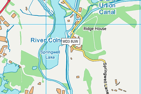 WD3 8UW map - OS VectorMap District (Ordnance Survey) WD3 8UW map - OS VectorMap District (Ordnance Survey)