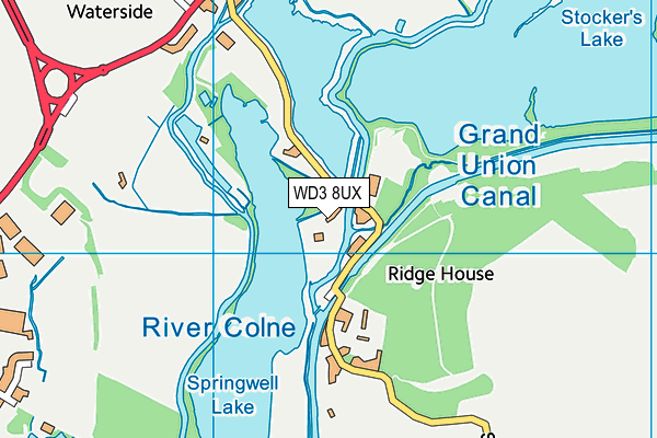WD3 8UX map - OS VectorMap District (Ordnance Survey) WD3 8UX map - OS VectorMap District (Ordnance Survey)