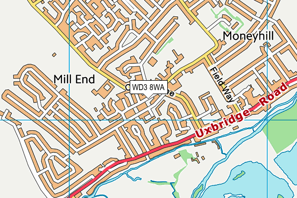WD3 8WA map - OS VectorMap District (Ordnance Survey) WD3 8WA map - OS VectorMap District (Ordnance Survey)