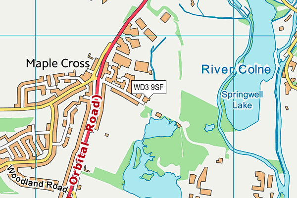 WD3 9SF map - OS VectorMap District (Ordnance Survey) WD3 9SF map - OS VectorMap District (Ordnance Survey)