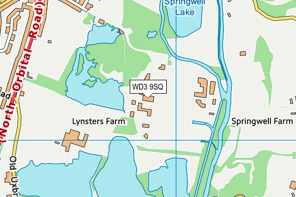 WD3 9SQ map - OS VectorMap District (Ordnance Survey)