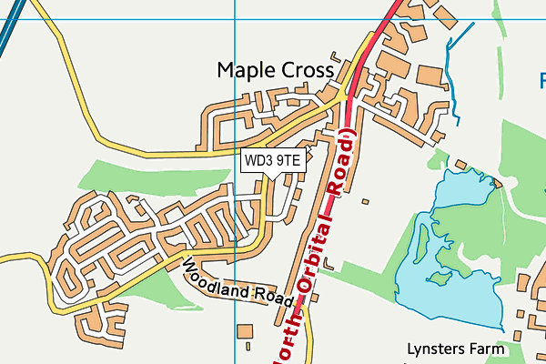 WD3 9TE map - OS VectorMap District (Ordnance Survey) WD3 9TE map - OS VectorMap District (Ordnance Survey)