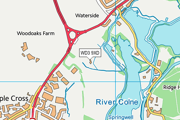 WD3 9XD map - OS VectorMap District (Ordnance Survey) WD3 9XD map - OS VectorMap District (Ordnance Survey)