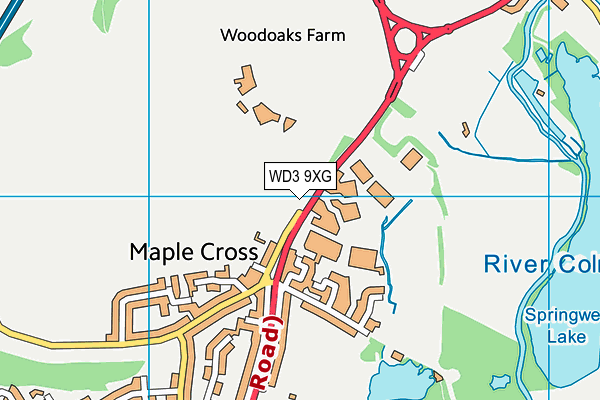 WD3 9XG map - OS VectorMap District (Ordnance Survey) WD3 9XG map - OS VectorMap District (Ordnance Survey)