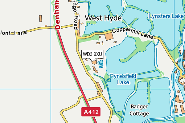 WD3 9XU map - OS VectorMap District (Ordnance Survey) WD3 9XU map - OS VectorMap District (Ordnance Survey)