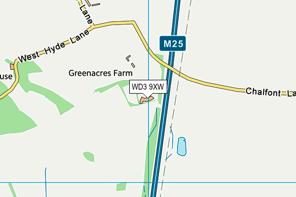 WD3 9XW map - OS VectorMap District (Ordnance Survey) WD3 9XW map - OS VectorMap District (Ordnance Survey)