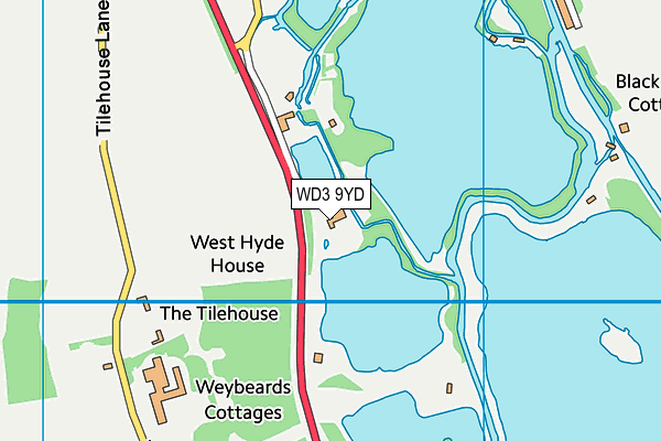 WD3 9YD map - OS VectorMap District (Ordnance Survey) WD3 9YD map - OS VectorMap District (Ordnance Survey)