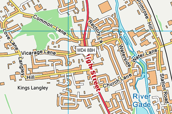 WD4 8BH map - OS VectorMap District (Ordnance Survey) WD4 8BH map - OS VectorMap District (Ordnance Survey)